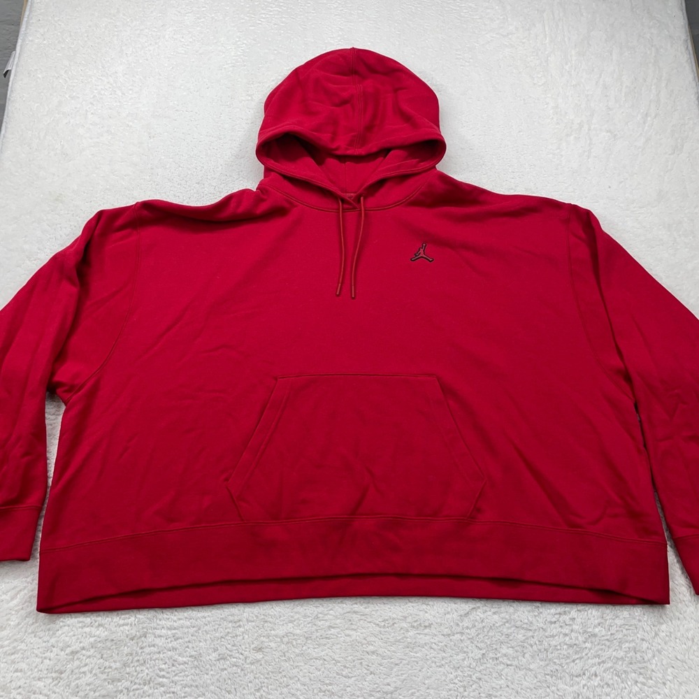 Jordan Hoodie Sweatshirt Red Pullover Long Sleeve Activewear Athleisure Women 3X